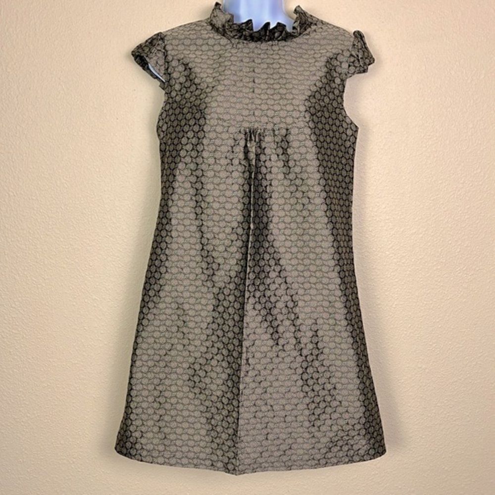 Kate Towers brocade metallic day dress size small